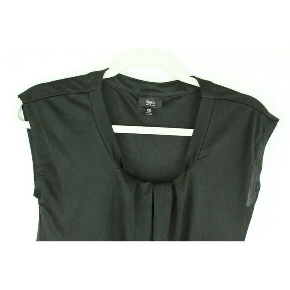 Mossimo Black Top Women's Size XS Satin Sleeveless Evening Cocktail - Picture 2 of 4